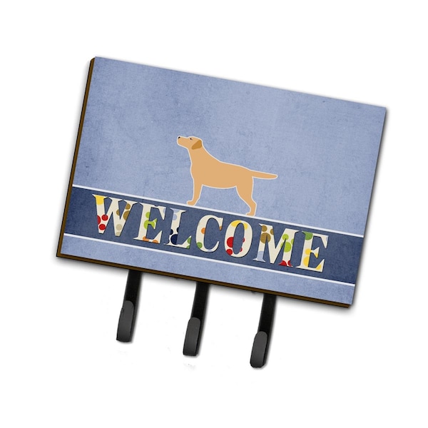 Carolines Treasures Yellow Labrador Retriever Welcome Leash or Key Holder BB5501TH68 - main